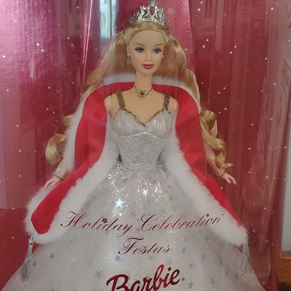 NEW Holiday Celebration Barbie 2001 + 2 Barbie Bonus Gifts - Picture 2 of 8